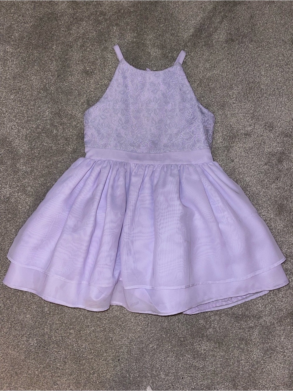 Calvin Klein Lilac Halter-Style Girls' Party Dress NWOT